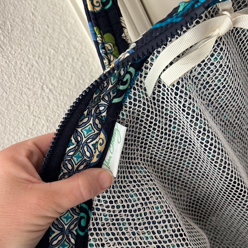 Vera Bradley Mod Floral Blue Garment Bag Lrg Lightweight Cotton Travel Accessory - Picture 11 of 16